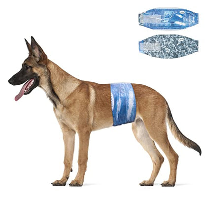 Dono Dog Diapers Male Disposable Male Dog Wraps, Wider Doggie Puppy Diapers, Male Belly Bands, Super Absorbent, Leak-Proof Fit, Excitable Urination, Incontinence, Large 48ct - size: Large (25-32inch)