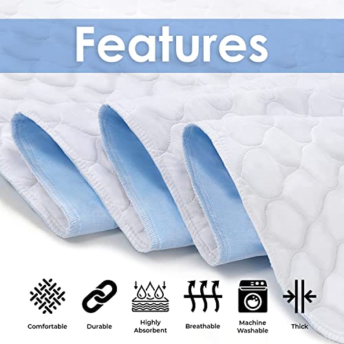 Incontinence Bed Pads Washable Waterproof 34x52 Inches Pack of 1 - Washable Pee Pads for Beds for Incontinence Adults, Kids & Pets - Waterproof Pad, Reusable Bed & Underpads - size: 34x52 Inches - PK 1