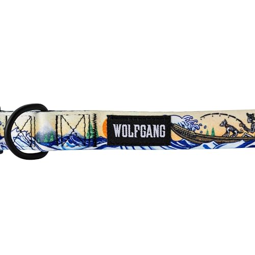 Wolfgang Heavy Duty, Adjustable Dog Collar with Quick Release Nylon Buckle for Walking & Training, MountainWave Print, Small - color: MountainWave Print, size: Small (5/8 Inch x 8-12 Inch)