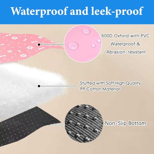 Dog Playpen Bottom Pad fit 36" x 36“ Puppy Playpen(Fence NOT Included),Reusable Pet Training Pads Dog Crate Pad,Waterproof Pet Pads,Whelping Pads,Puppies/Small Dogs,Hoop and Loop Design,Pink Bottom - color: 36"-BOTTOM-PINK