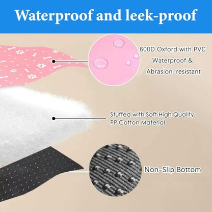 Dog Playpen Bottom Pad fit 36" x 36“ Puppy Playpen(Fence NOT Included),Reusable Pet Training Pads Dog Crate Pad,Waterproof Pet Pads,Whelping Pads,Puppies/Small Dogs,Hoop and Loop Design,Pink Bottom - color: 36"-BOTTOM-PINK