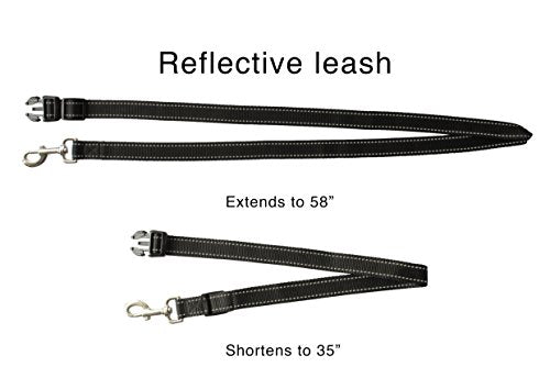 Caldwell's Pet Supply Co. Hands-Free Dog Leash, Adjustable Waist Leash for Dog Walking, Non-Bungee, Hands Free Harness, Durable and Versatile Waist Belt Leashes, Cross Body for Dogs (26" - 47")