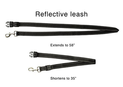 Caldwell's Pet Supply Co. Hands-Free Dog Leash, Adjustable Waist Leash for Dog Walking, Non-Bungee, Hands Free Harness, Durable and Versatile Waist Belt Leashes, Cross Body for Dogs (26" - 47")