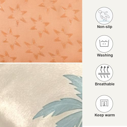 Tropical Tree Pattern Pet Bed Mat for Dogs and Cats, Soft Washable Crate Pad with Non-Slip Bottom, Cozy Bed Cushion for Small Medium Large Pets, 24x36 Inch - size: Medium