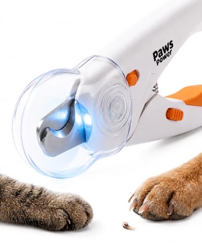 Cat Nail Clipper & Small Dog Nail Clippers with LED Light - Illuminates Nails & Bloodline for Safe, Easy Trimming - Extra Sharp, Avoid Over-Cutting - Essential Cat Supplies, White - color: White