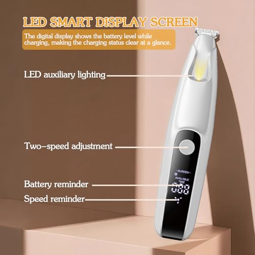 OneNine Pet Hair Trimmer for Paws – Cat Hair Trimmer & Hair Trimmer for Dogs, Cordless Rechargeable Electric Grooming Clippers for Small Medium Large Pets