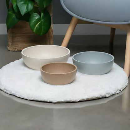 Loving Pets - Dolce Bamboo - Eco-Friendly Pet Bowls & Dishes for Dog, Cats, Puppy Food and Water Dish -Sustainable and Dishwasher Safe, Made with Real Bamboo (Small, Slate-Grey) - color: Slate Grey, size: Small Dish