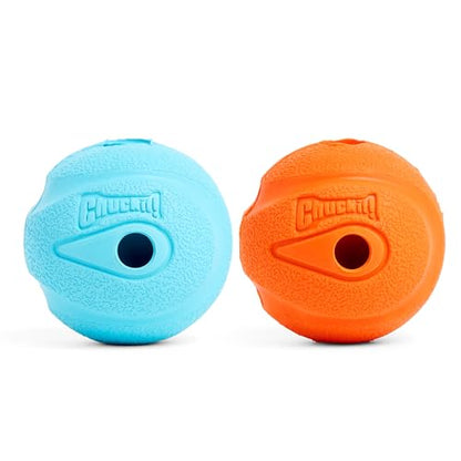 Chuckit! The Whistler Ball Dog Toy, Small (2 Inch Diameter) for Dogs 0-20 lbs, Pack of 2