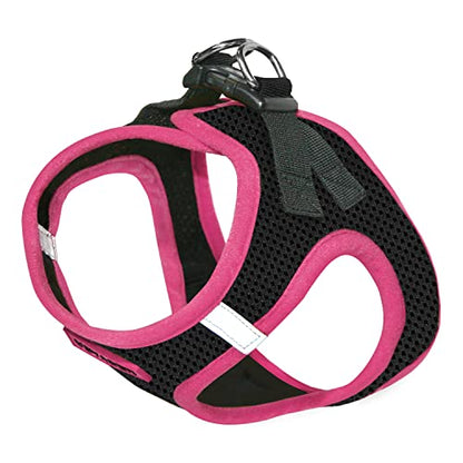 Voyager Step-in Air Dog Harness - All Weather Mesh Step in Vest Harness for Small and Medium Dogs by Best Pet Supplies - Pink Trim, M (Pack of 3) - color: Harness (Black/Pink Trim), size: M (Chest: 16 - 18") (Pack of 3)