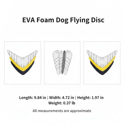 Versatile EVA Foam Flying Disc for Fetch and Tug, Soft Outdoor Dog Toy, 11.8 Inch