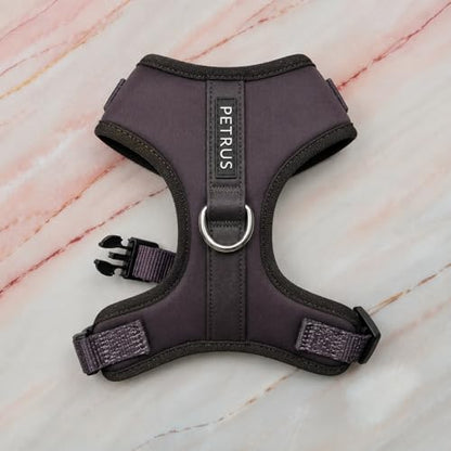 Premium No-Pull Dog Harness Soft Neoprene & Breathable Mesh Vest with Front & Back Clip D-Rings Adjustable Lightweight Walking Harness for Puppies, Small & Medium Dogs (Dark Chocolate Brown, S) - color: Dark Chocolate Brown, size: S: Neck=13.8-17.3''/Ches
