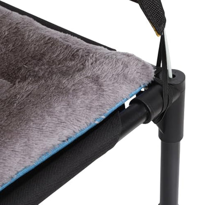 Asixxsix Raised Dog Bed, Elevated Design for Airflow and Joint Relief Elevated Pet Cot, Portable Cooling Bed with Removable Canopy and Seat Cushions for Camping Beach Outdoor Use