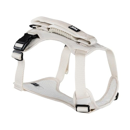 TUG Grab Dog Harness | Integrated Traffic Leash Magnetically Attached for Quick Control (Medium/Cream) - color: Cream - Grab Harness, size: Medium