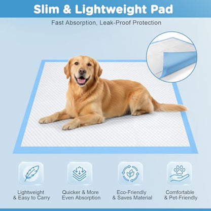 Upgraded 4XL Dog Pee Pads, 36” x 36” Extra Large Single-Pad Coverage, Designed for Multi-Dog Homes & Large Areas, Fast-Absorbing 6-Layer Training Pads with Leak-Resistant Backing, 45 Count - size: 36"x36" Blue(45counts)