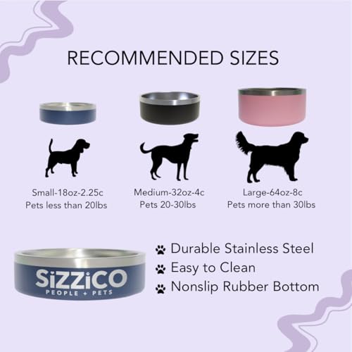 Custom Dog Bowl with Paws and Name - Engraved, Nonslip, Personalized, Custom Cat Bowl, 304 Stainless Steel, Feeding, Pet Supplies (Teal, Small -18oz) - color: Teal, size: Small -18oz