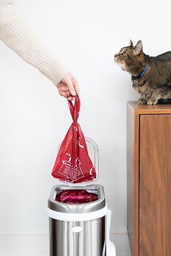 Ubbi Pet Waste Sacks, Lavender Scented Cat Litter Disposal Bags, Leak Proof and Easy Tie, 200 Count (Pack of 1) - color: Red Waste Sacks, 200 Count, size: 200 Count (Pack of 1)
