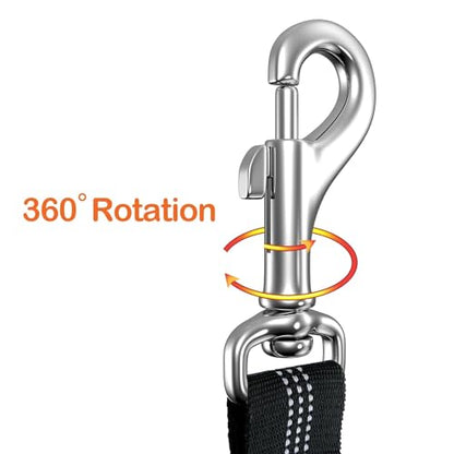 Dog Seat Belt, Adjustable Dog Safety Belt Leash, 2 in 1 Latch Bar Attachment Dog Car Seatbelt with Elastic Nylon Bungee Buffer Reflective Connect to Dog Harness（43in*0.98in） (Grey) - color: Grey