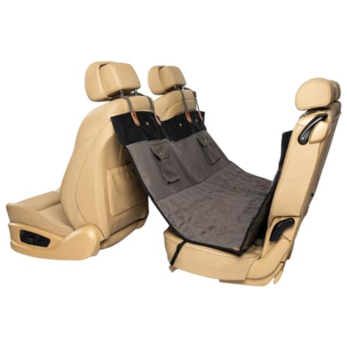 PetSafe Happy Ride Quilted Hammock Seat Cover - Long-Lasting Waterproof Backseat Protection - Keeps Leather Seats Clean & Protects from Scratches - Prevents Driver Distraction - Grey - color: Grey, size: Standard, style: Hammock