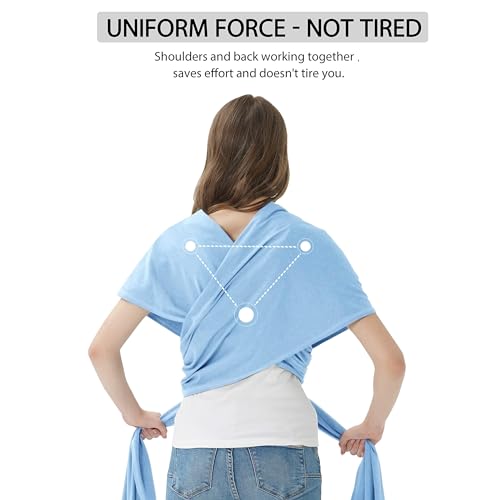 Baby Wraps Carrier, Jeroray Baby Carrier,Hands Free Infant Carrier, Lightweight,Breathable,Softness,Baby Blue - color: Baby Blue