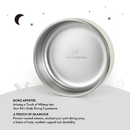 GrandTies Stainless Steel Dog Bowl | Engraved Reusable BPA-Free Insulated Cat & Dog Bowls | Large Heavy Duty Non Skid Spill Proof Bowl | Outdoor Dog Water Bowl (42oz, Midnight Black) - color: Midnight Black, size: 42oz