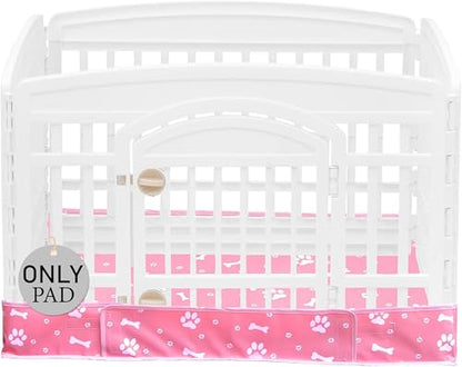 Dog Playpen Bottom Pad fit 36" x 36“ Puppy Playpen(Fence NOT Included),Reusable Pet Training Pads Dog Crate Pad,Waterproof Pet Pads,Whelping Pads,Puppies/Small Dogs,Hoop and Loop Design,Pink Bottom - color: 36"-BOTTOM-PINK