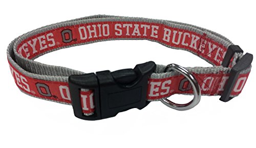 Pets First Collegiate Pet Accessories, Dog Collar, Ohio State Buckeyes, Small, OH-3036-SM - color: Ohio State Buckeyes, size: Small