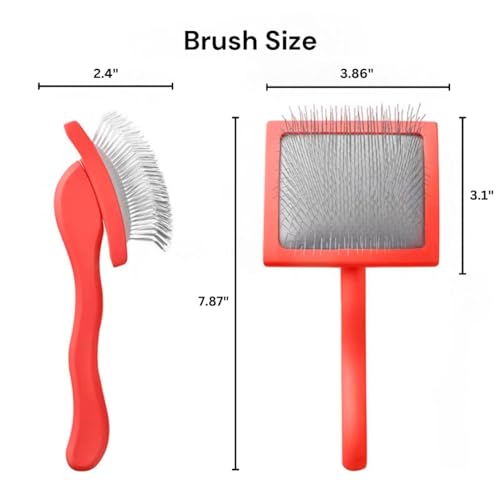 Professional Large Slicker Brush for Dogs (Goldendoodles, Labradoodles, Poodles, Golden Retrievers and more) Pet Grooming Brush with Long Stainless steel Pins for Dematting