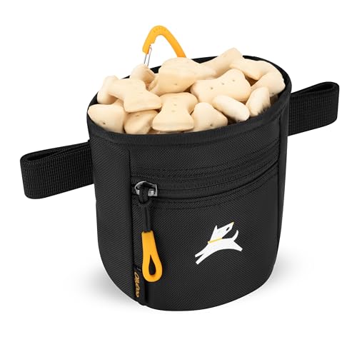 OllyDog, Goodie Treat Bag, Dog Treat Training Pouch | Magnetic Closure | 3 Ways to Wear | Hands-Free Waist Belt | Water-Resistant Recycled Vegan Fabric (Raven S'25) - color: Raven S'25