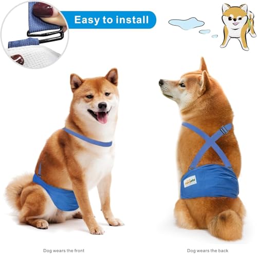 Idepet Belly Bands for Male Dogs with Suspender Detachable, 3 Pack Male Dog Belly Bands Washable Doggie Boy Diapers Reusable Male Pee Wraps for Small Medium Dog (XX-Large) - size: XX-Large