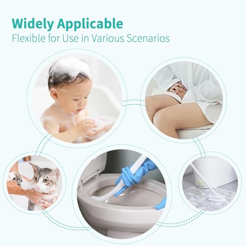 BARROCK Hand Held Bidet Sprayer for Toilet Shattaf Sprayer Replacement, 7 Holes Handheld Jet Spraying Ergonomic Handle Design Baby Cloth Diaper, Brass Valve Inside Chrome - color: Chrome