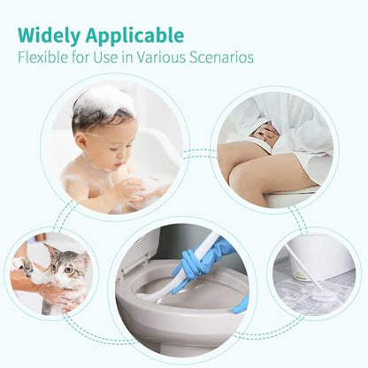 BARROCK Hand Held Bidet Sprayer for Toilet Shattaf Sprayer Replacement, 7 Holes Handheld Jet Spraying Ergonomic Handle Design Baby Cloth Diaper, Brass Valve Inside Chrome - color: Chrome