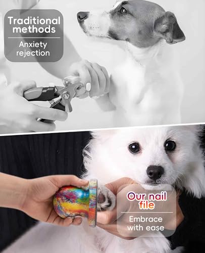 2PCS Dog Nail File, Filer Board for Safe and Easy Nail Care with 8PCS Replaceable Filing Disc