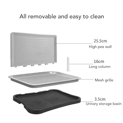 Dog Potty Tray with High Wall, 20.8x14.96 Indoor Pet Pee Pad Holder,Puppy Training Holder,Bathroom Dog Litter Box, Pet Toilet for Small and Medium Dogs,Housebreaking Supplies, Pet Products - color: black