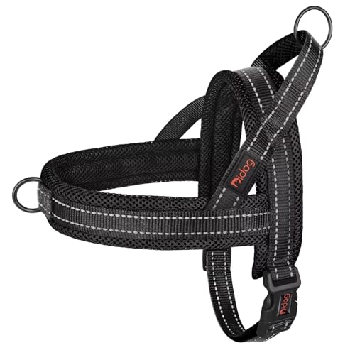 Didog No Pull Dog Harness with Breathable Mesh Padded,Reflective & Quick Fit Light Weight Dog Strap Vest Harness,Easy for Walking Training (XS:Chest 15-18", Mesh-Black) - color: Black, size: XS: Chest 15-18", Fit 9-18 lbs