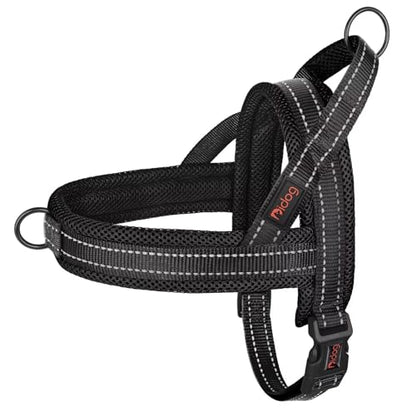 Didog No Pull Dog Harness with Breathable Mesh Padded,Reflective & Quick Fit Light Weight Dog Strap Vest Harness,Easy for Walking Training (L:Chest 26-32", Mesh-Black) - color: Black, size: L: Chest 26-32", Fit 50-80 lbs