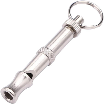 Silver Adjustable Ultrasonic Dog Whistle, Portable Whistle Pet Whistle Supersonic Whistle Dog Whistles for Pet Training, Training and Behavior Aids, Dog Whistle Training, Dog Whistles