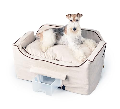 Snoozer Luxury Lookout Pet Car Seat, Large Luxury II, Buckskin with Java - color: Buckskin with Java, size: Large