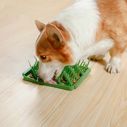 Tall Tails Grass Foraging Mat for Dogs and Cats – Slow Pet Feeder Puzzle Mat for Easy & Engaging Feeding - color: Grass