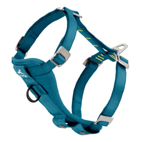 Kurgo Enhanced Strength Tru-Fit Dog Car Harness - Pet Travel Safety Harness - Crash Test Certified Fit - Five Point Adjustment - Secure Buckle - Padded Chest - Ink Blue - Large
