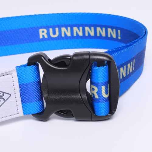 Hands Free Dog Leash, Heavy Duty with Waist Belt & Storage Pouch, Strong Pull Control, Two Handles Bungee for Running & Walking, Big & Medium Dogs, Blue - color: Royal Blue