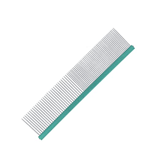 Greyhound Comb For Dogs, Metal Dog Comb Dog Combs with Rounded Ends Dog Comb Cat Comb For Removing and Knots Grooming Tool For Long Short Haired Dog (Green 13cm/5.1in) - size: Green 13cm/5.1in