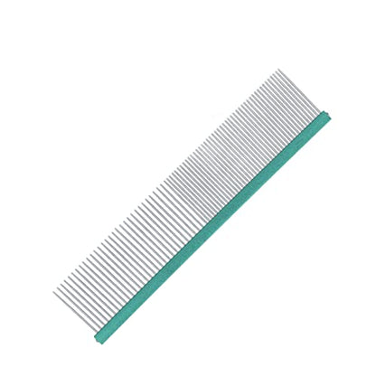 Greyhound Comb For Dogs, Metal Dog Comb Dog Combs with Rounded Ends Dog Comb Cat Comb For Removing and Knots Grooming Tool For Long Short Haired Dog (Green 13cm/5.1in) - size: Green 13cm/5.1in