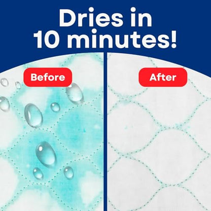 RMS Ultra Soft 4-Layer Washable and Reusable Incontinence Bed Pad - Waterproof Bed Pads, 34"X36" with Two 18" Flaps - size: 34 x 36 Inch with Flap