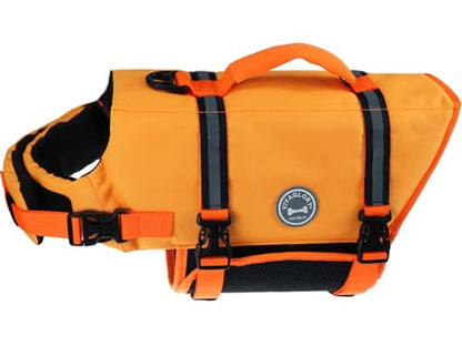 VIVAGLORY Rope Dog Leash + Dog Life Jacket, Neoprene Padded Handle Durable Strong for Small Medium Large Pets