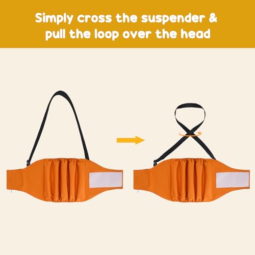 3 Pack Avont Male Dog Belly Band with Suspenders, Reusable Boy Doggie Diaper with Harness, Escape Proof, Non-Slip, Washable Doggy Pee Wraps for Small Medium Large Dogs - color: Black/Grey/Brown, size: S