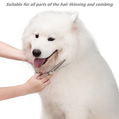 High-end Professional Dog Grooming Thinning Scissors Teeth Cutting Blending Shears Pet Texturizing Shears 7.5 Inch Extremely Very Sharp Stainless Steel Alloy For Cat Horse And Other Animals - style: 7.5inch Thinning