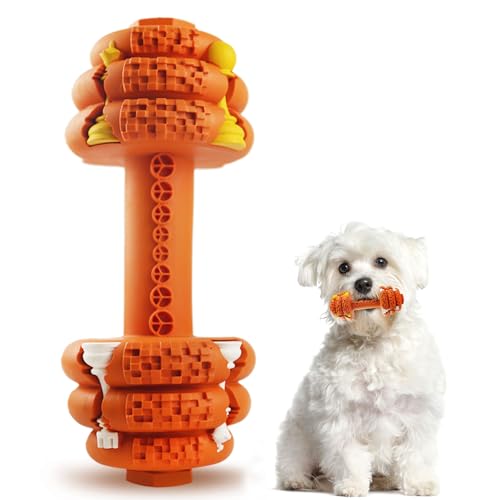 Dog Chew Toys for Aggressive Chewers,Food Grade Non-Toxic Dental Pet Toy,Tough Durable Indestructible Dog Toys for XSmall Dogs.Orange（5IB-8IB） - color: Small 4.3IN Orange