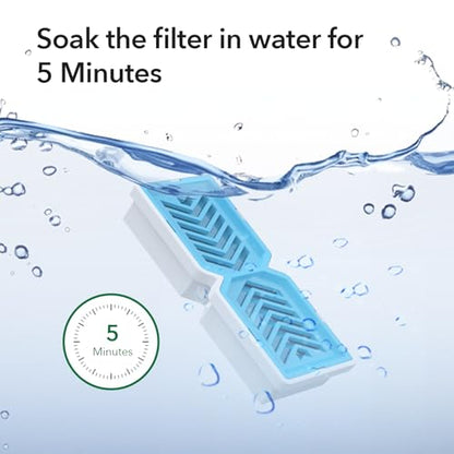 PEKTACO Replacement Water Fountain Filters, Fits 412/418, 3.2L & 7L, 9 Pack | Includes pre-filter sponges, helps trap hair and debris, supports cleaner water flow and routine fountain maintenance