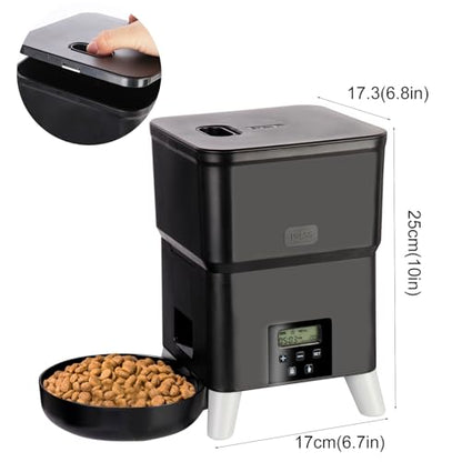 3L Automatic Cat Feeder with Heightened Pet Feeder Programmable Dog Feeder Suitable for Small and Medium Pet Feeders