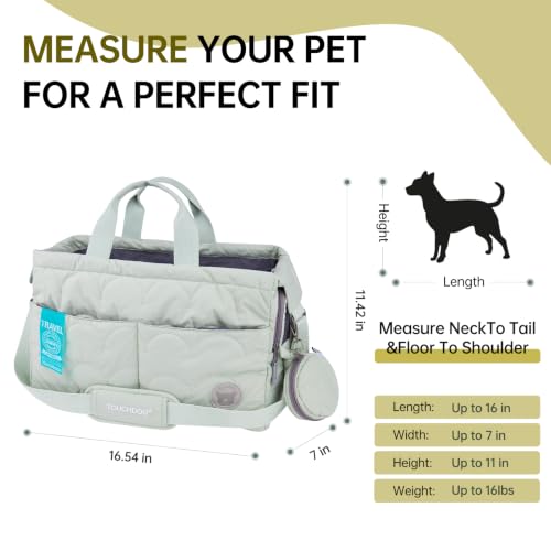 Macaron Cloud Pet Carrier Bag for Small Dogs and Cats, Lightweight Handheld Shoulder Crossbody Puppy Carrier with Storage Pocket, Breathable Expandable Pet Travel Carrier (Pea Green) - color: Pea Green